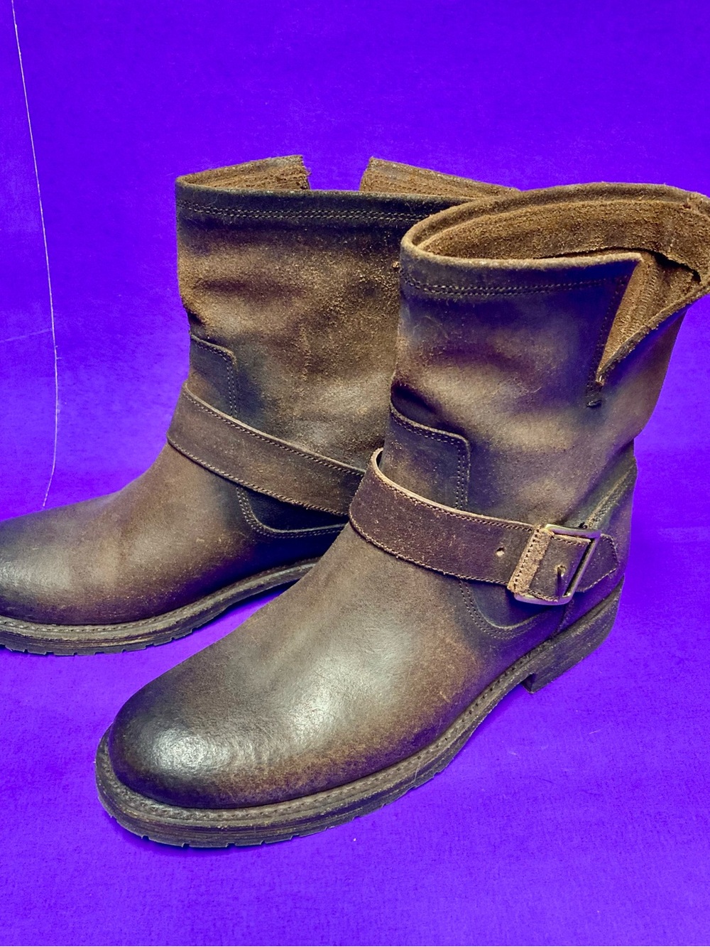 NWOT Frye Brown Natalie Short Engineer Boot - Picture 3 of 11